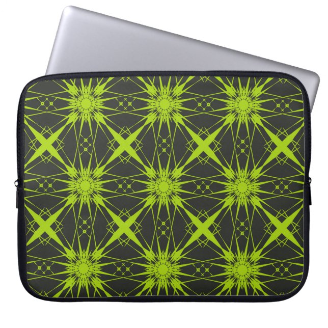 Grüner abstrakter Hintergrund. Grafik.abstra Laptopschutzhülle (Vorderseite)