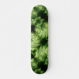 Grüner Abstrakter Swirl Skateboard