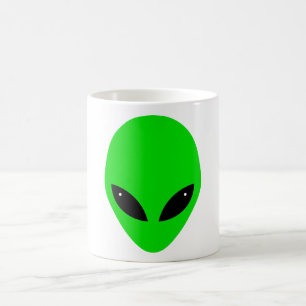 Grüner alien-Kopf Kaffeetasse
