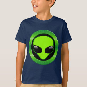 GRÜNER ALIEN-KOPF T-Shirt