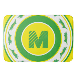 Grüner Alligator Krokodile Gator Initial Badematte