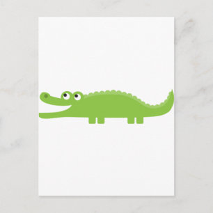 Grüner Alligator Postkarte