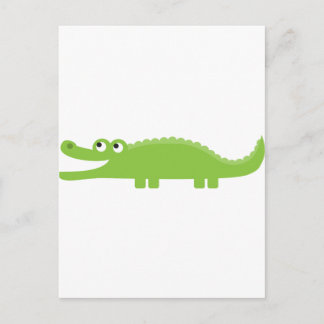 Grüner Alligator Postkarte