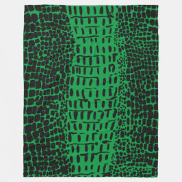 Grüner Alligator verborgen Fleecedecke