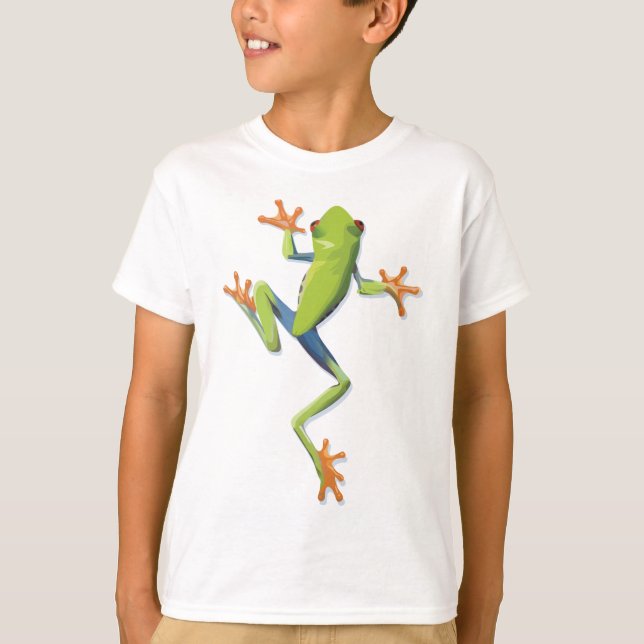 Grüner Amphibienbaum-Frog-T - Shirt (Vorderseite)