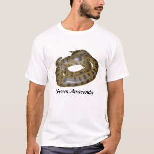 Grüner Anaconda-grundlegender T - Shirt