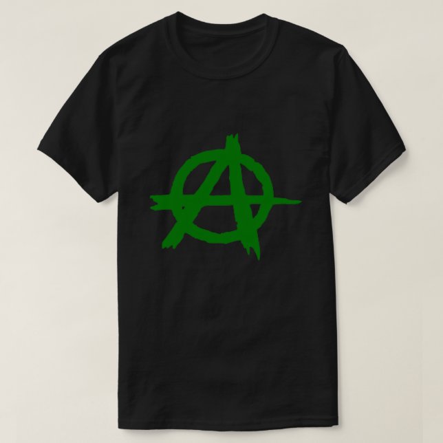 Grüner Anarchismus A T-Shirt (Design vorne)