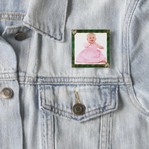Grüner antiker Rahmen hinzufügen Ihr Foto hier Button