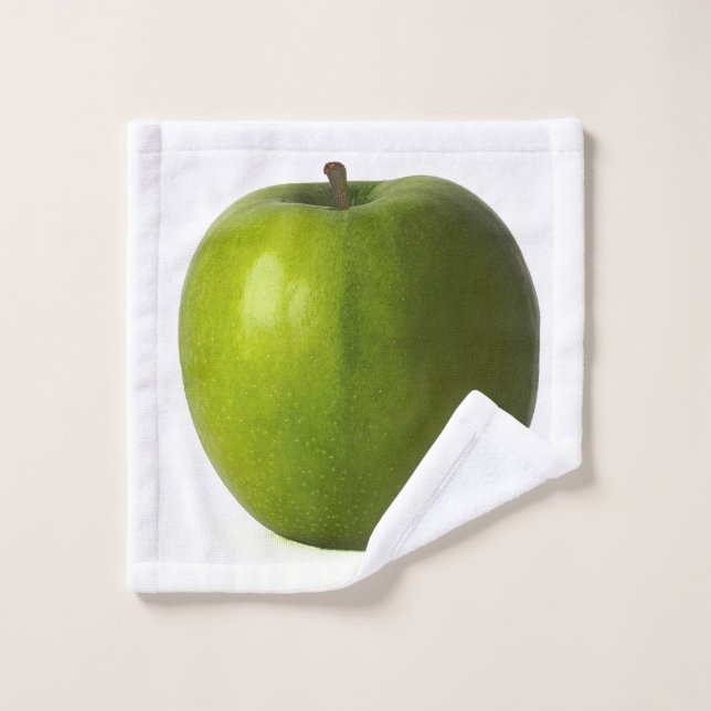 Grüner Apfel btcna Badhandtuch Set (Waschlappen)