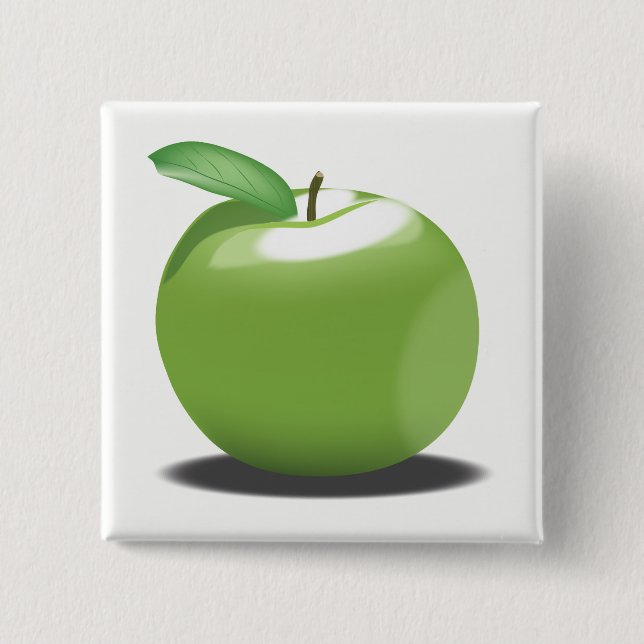 Grüner Apfel Button (Vorderseite)