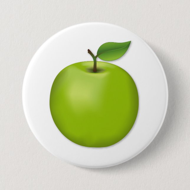 Grüner Apfel Button (Vorderseite)