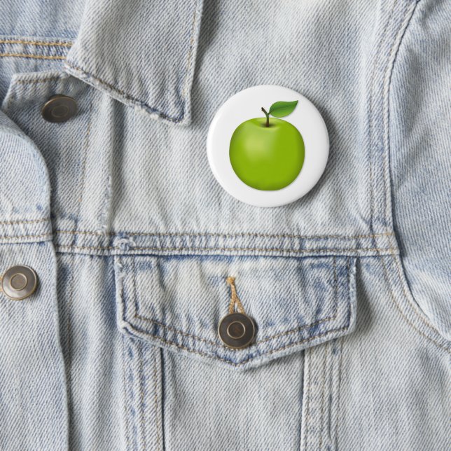 Grüner Apfel Button (Beispiel)