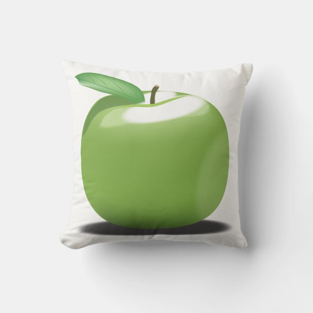 Grüner Apfel Kissen (Vorderseite)