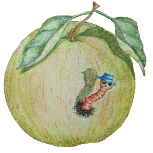 Grüner Apfel mit lustiger Magie in dieser Illustra T-Shirt