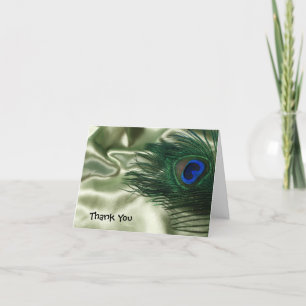 Grüner Apfel-Pfau-Still-Hochzeits-Dankeschön Dankeskarte