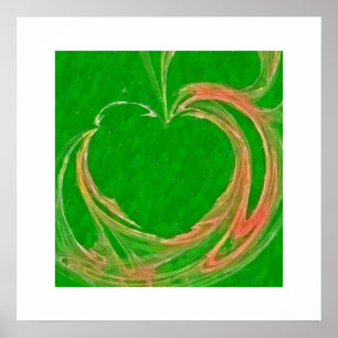 Grüner Apfel Poster