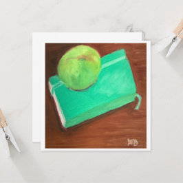 Grüner Apfel und Journal Karte