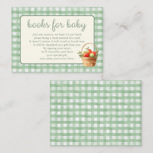 Grüner Apfel Unserer Liebling Baby Shower Bücher f Begleitkarte