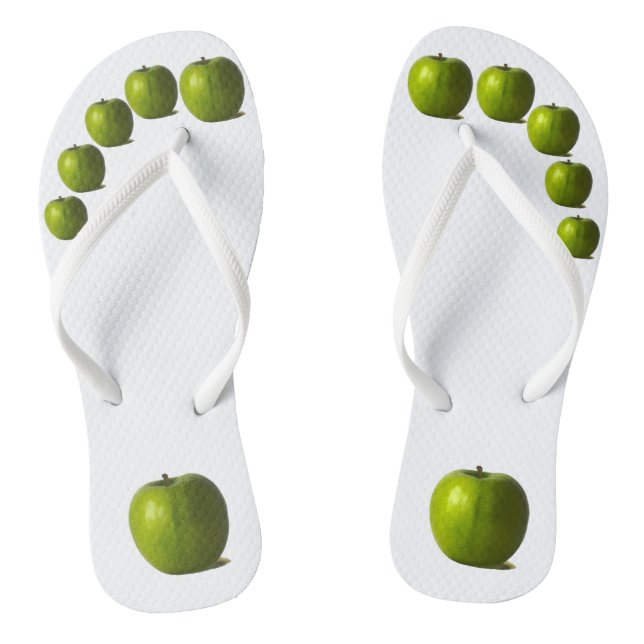 Grüner Apfelfisch Flip Flops (Fußbett)