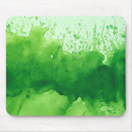 Grüner Aquarellhintergrund Mousepad