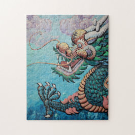 Grüner asiatischer Art-Drache Puzzle