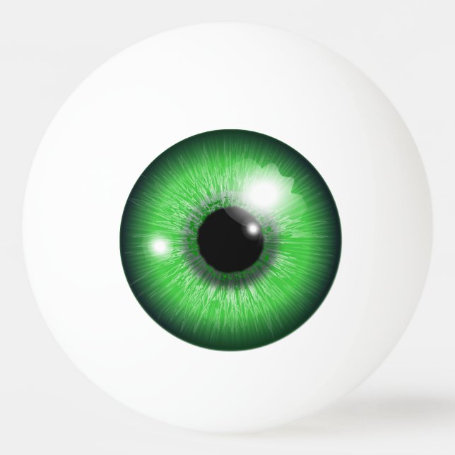Grüner Augapfel Ping-Pong-Ball Tischtennisball (Vorderseite)