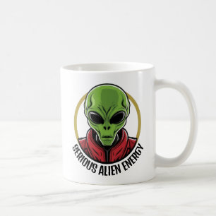Grüner Außerirdischer Kaffeetasse