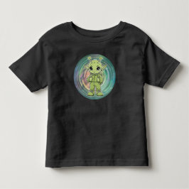 Grüner Außerirdischer Kleinkind T-shirt