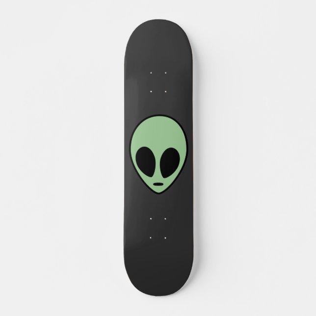 Grüner Außerirdischer Skateboard (Vorne)