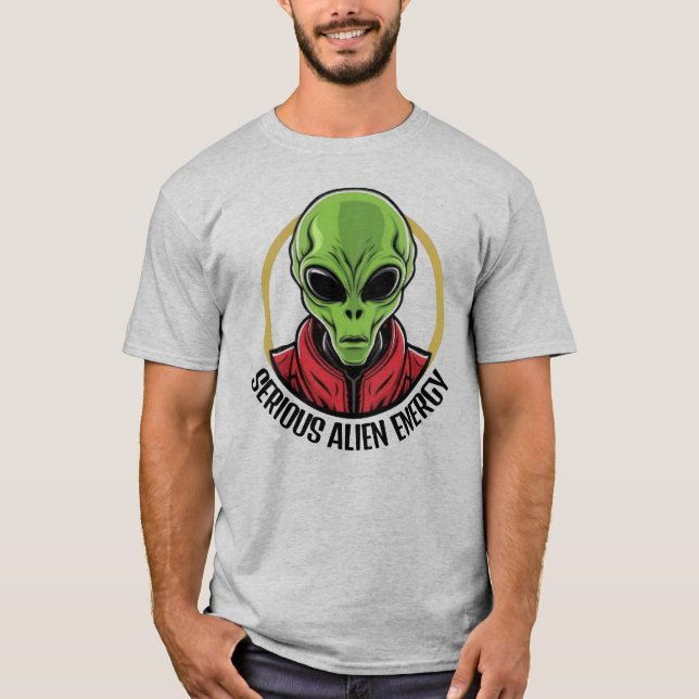 Grüner Außerirdischer T-Shirt (Vorderseite)
