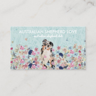 Grüner Australischer Schäferhund Aussie Hund Visitenkarte