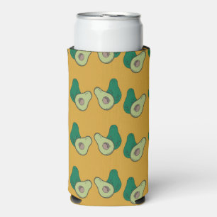 Grüner Avocado auf braun Selters Dosenkühler