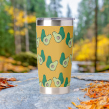 Grüner Avocado auf braun