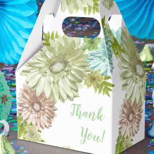 Grüner Baby In Bloom Brunch Shower Dankeschön Geschenkschachtel