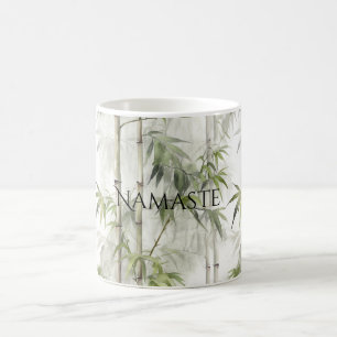 Grüner Bambus Achtsamkeits-Yoga Kaffeetasse