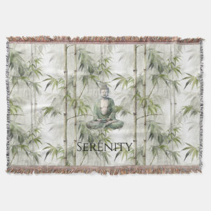 Grüner Bambus Serenity Buddha Decke
