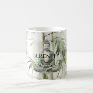Grüner Bambus Serenity Buddha Kaffeetasse