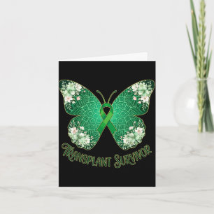 Grüner Band Schmetterling Mandala Transplantat Übe Karte