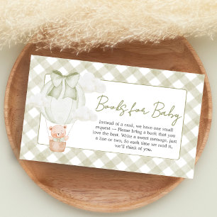 Grüner Bär Kaum Erwarten Baby Shower Bücher für Ba Begleitkarte