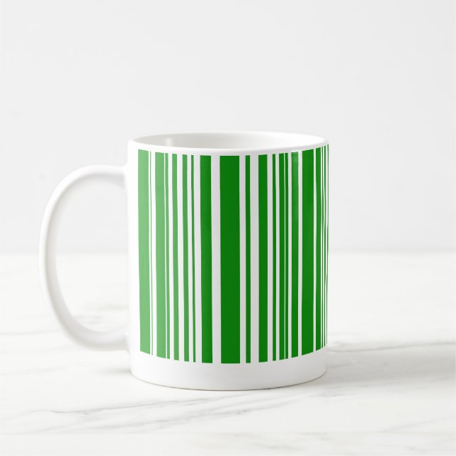 Grüner Barcode Kaffeetasse (Links)