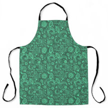 Grüner Batik-Boho-Stil floral Paisley-Muster