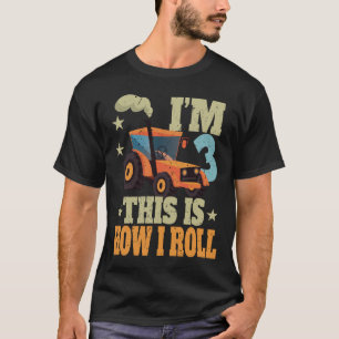 Grüner Bauernhof Traktor 3. Geburtstagsgeschenk 3 T-Shirt