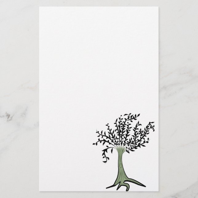 Grüner Baum Briefpapier (Vorderseite)
