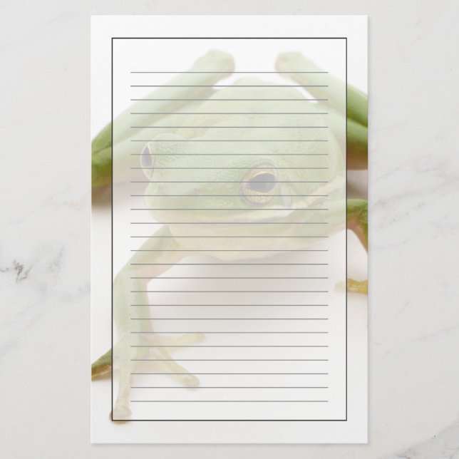 Grüner Baum-Frosch Briefpapier (Vorderseite)