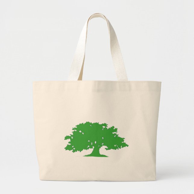 Grüner Baum Jumbo Stoffbeutel (Vorne)