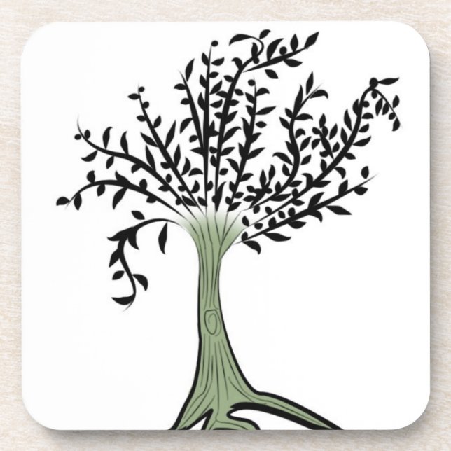 Grüner Baum Untersetzer (Vorderseite)