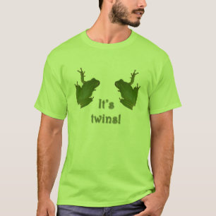 Grüner Baumfrosch Es sind Zwillinge! T - Shirt New