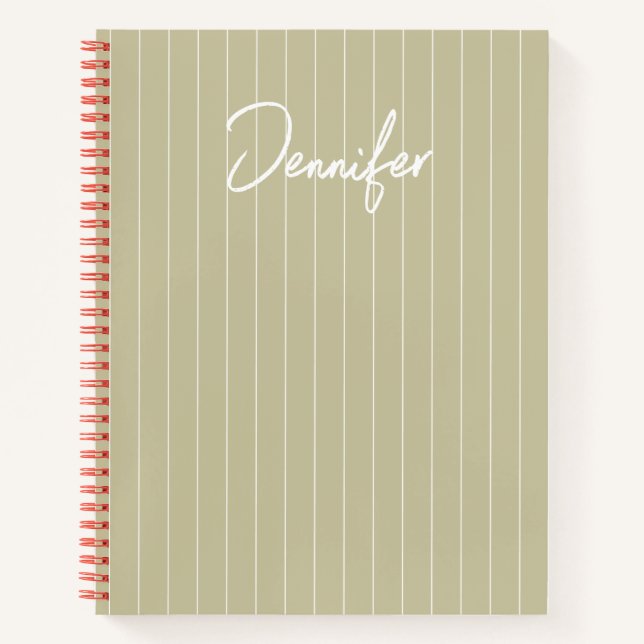 Grüner, benutzerdefinierter Handschriftname mit we Notizbuch (Vorderseite)