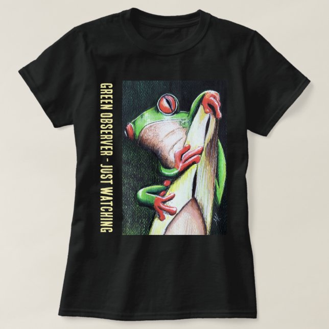 Grüner Beobachter - Einfach beobachten T-Shirt (Design vorne)