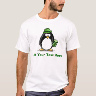 Grüner Bier-Pinguin T-Shirt